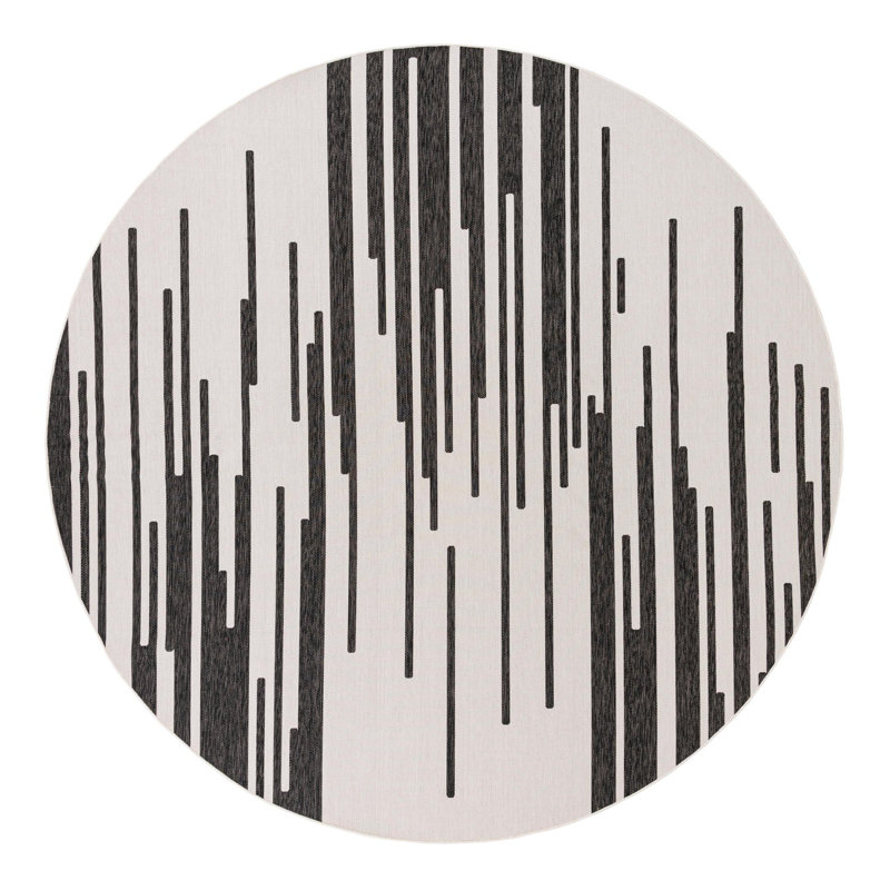 Tapis intérieur / extérieur d'extérieur moderne, Rond 13 pi 1 po