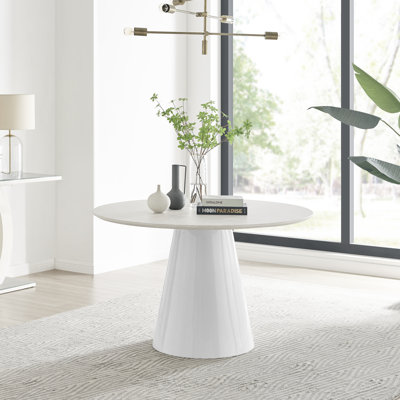 46" Round Pedestal Dining Table