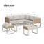 Grey Outdoor Conversation Sets Rattan Furniture Set For 6-7 People With Galvanised Iron Frame-1327934916