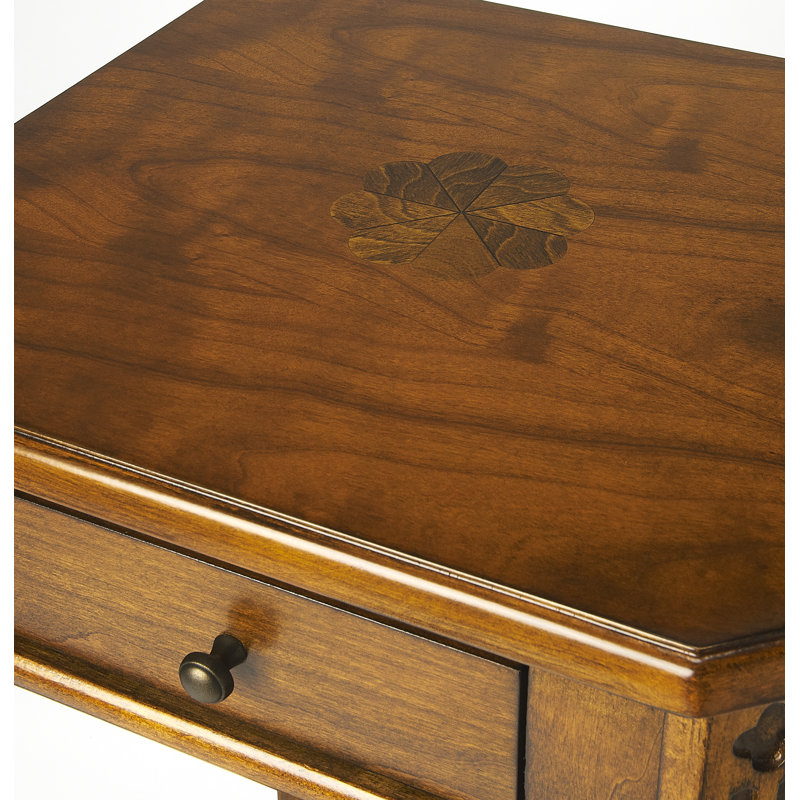 Moyer Side Table with Storage, Olive Ash Burl