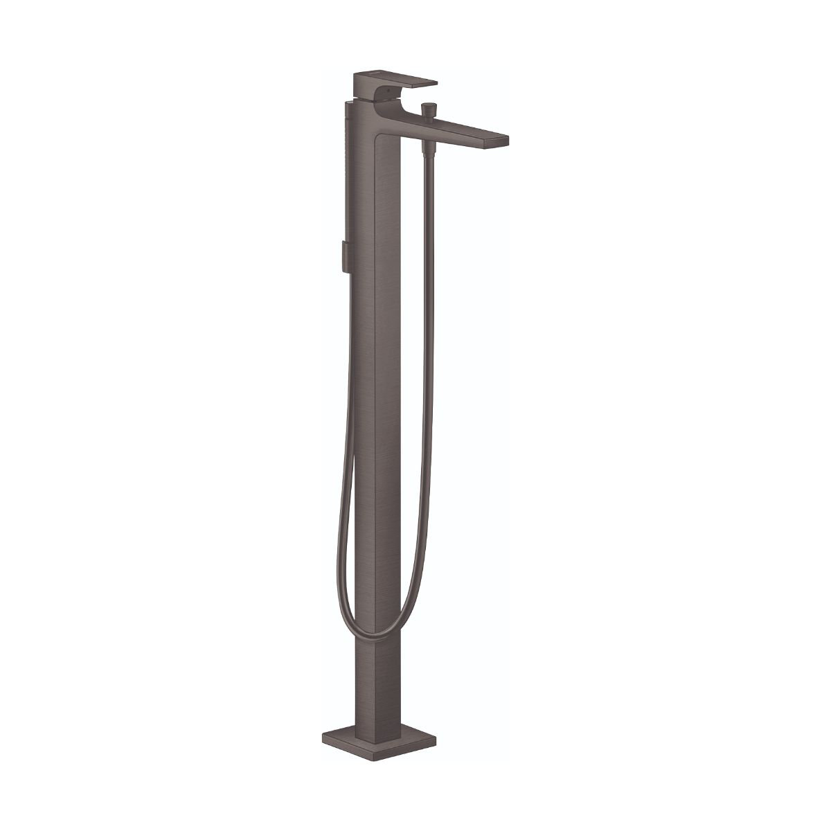 Metropol Freestanding Tub Filler Trim with Lever Handle and 1.75 GPM Handshower Trim Set Only, Brushed Black Chrome