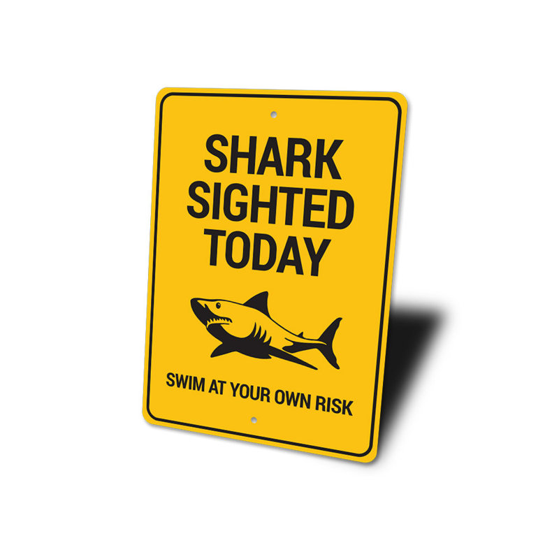 Enseigne de requin, H 18 po x l 12 po x P 0,06 po