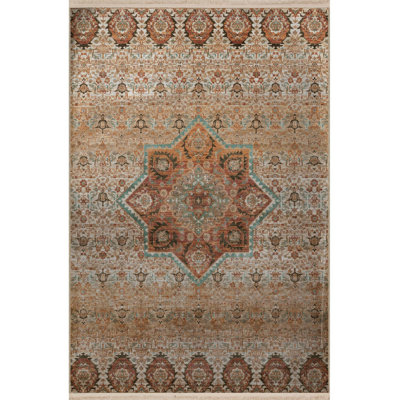 Ethnic Floral Creative Vintage Decorative Machine Washable Area Rug