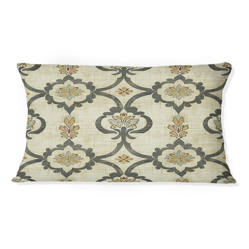Coussin ivoire ivoire quadrilobe crème - transitionnel