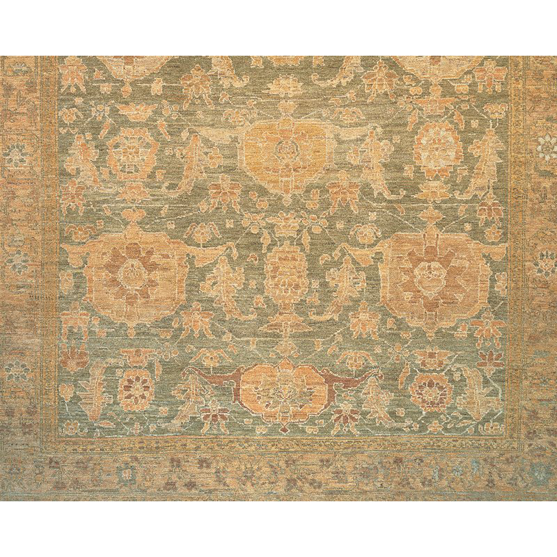 Sebastia Hand Knotted Wool Oriental Area Rug, Rectangle 12' x 16'