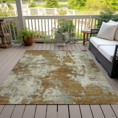 Tapis terre cuite lavable à la machine intérieur / extérieur Xhevrie
