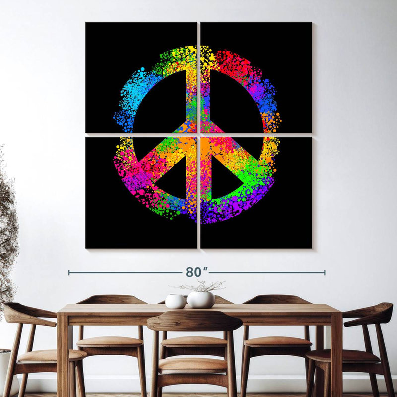 Kirara Rainbow Hippie Peace, H 74 po x l 74 po