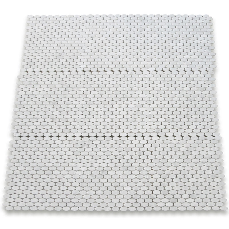 12" x 12" Marble Pebbles Mosaic Wall & Floor Tile