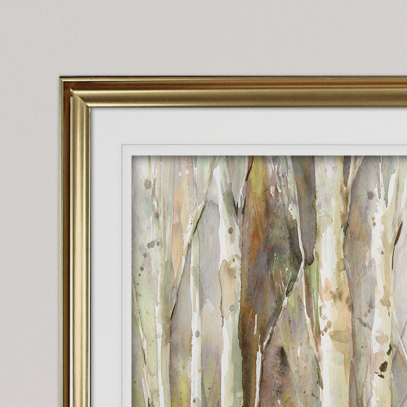 " Birch Path ", Gold, 30" H x 40" W x 1.5"