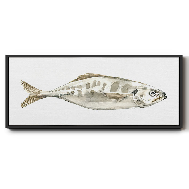 Silver Fish II- Framed Canvas, 24" H x 60" W