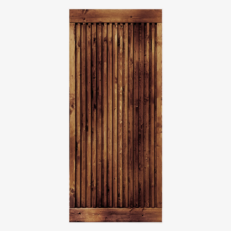 Porte de grange à panneaux sans quincaillerie d'installation, Espresso, 38 po x 84 po
