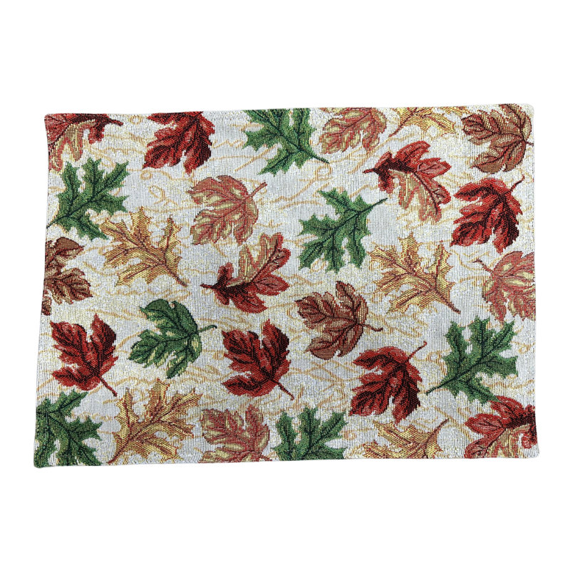 Napperon tapisserie feuilles d'automne 13 po x 18 po - ensemble de 12
