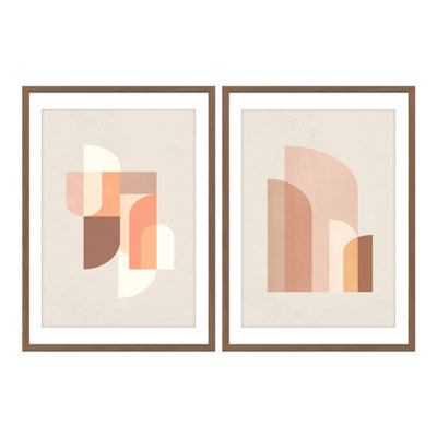 " Retro Geometric I By Kathrin Pienaar " 2 - Pieces