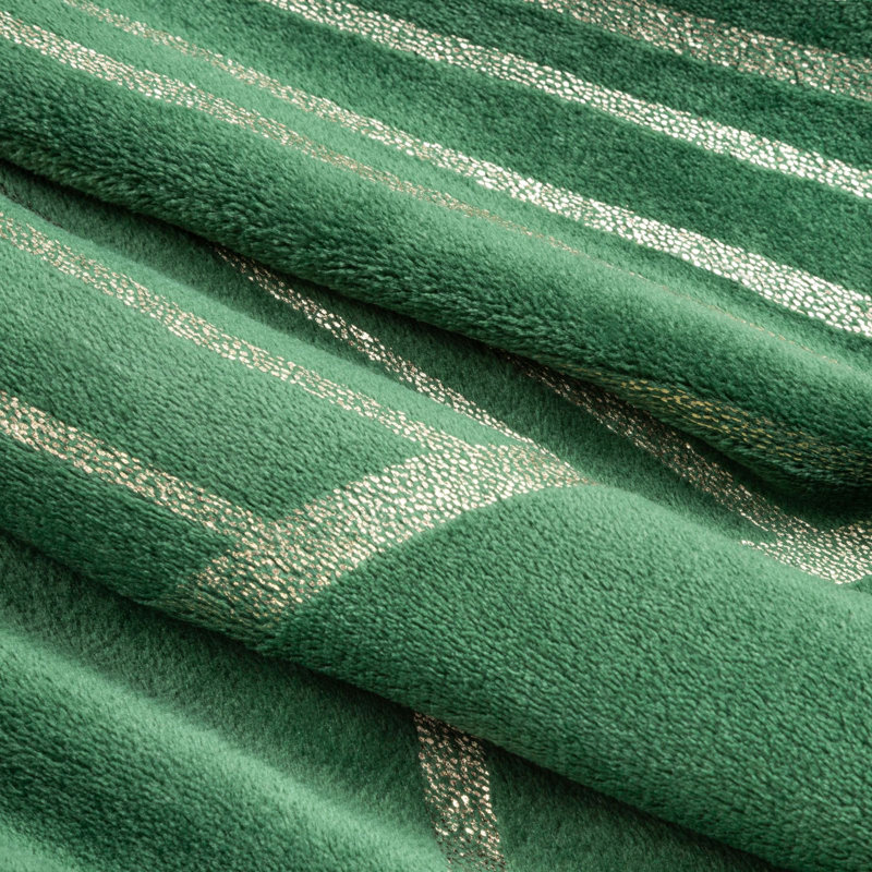 Polyester Geometric Shapes Bedspread, Dark Green