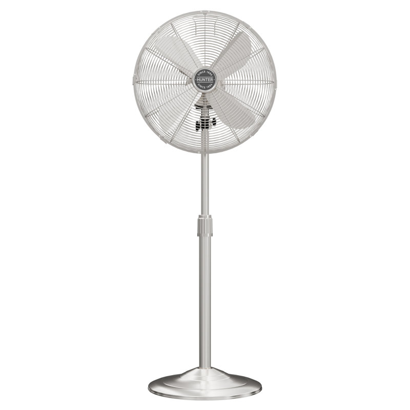 47" Oscillating Pedestal Fan, Brushed Nickel
