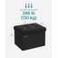 Storage Ottoman, Foldable Small Ottoman Foot Rest, 31 X 41 Cm Foot Stool, Ottoman With Storage, Load Up To 130 Kg, For Living Room, Bedroom, Dorm-112901703