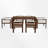 6 - Person Rectangular Outdoor Dining Set With Cushions-1951573373