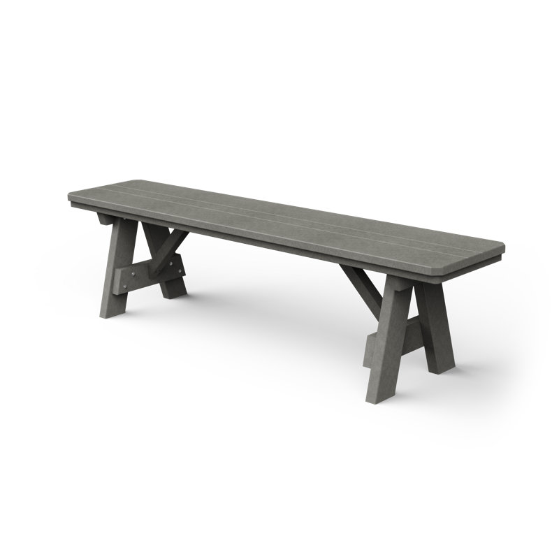 Banc de jardin en plastique, Gris clair