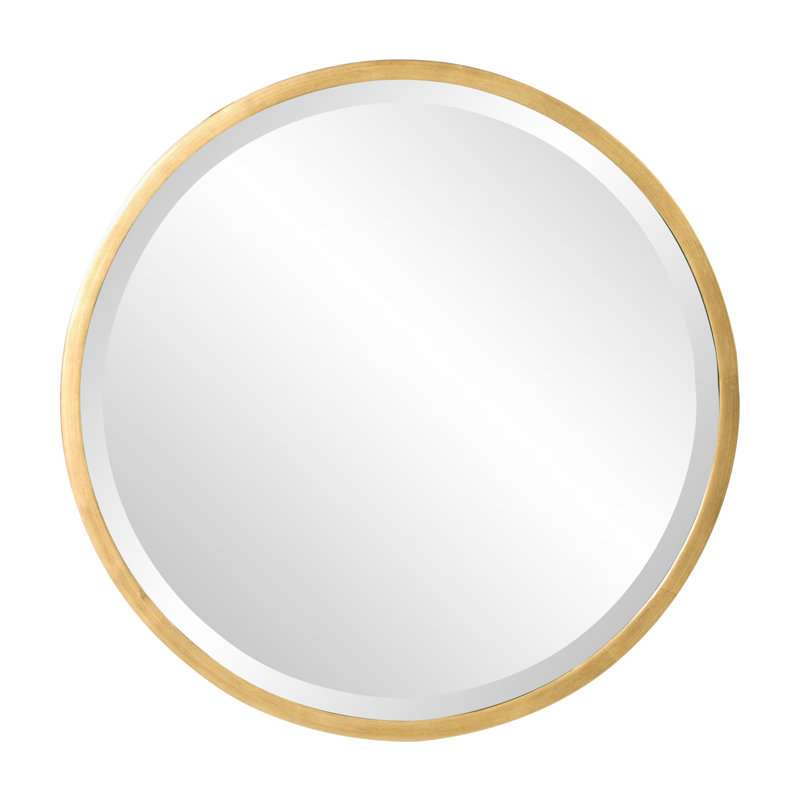 Quillin Solid Wood Round Mirror