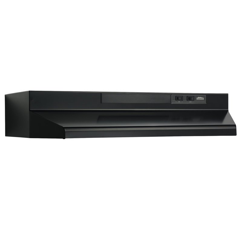 Black Stainless Steel 24" Convertible Under Cabinet Range Hood