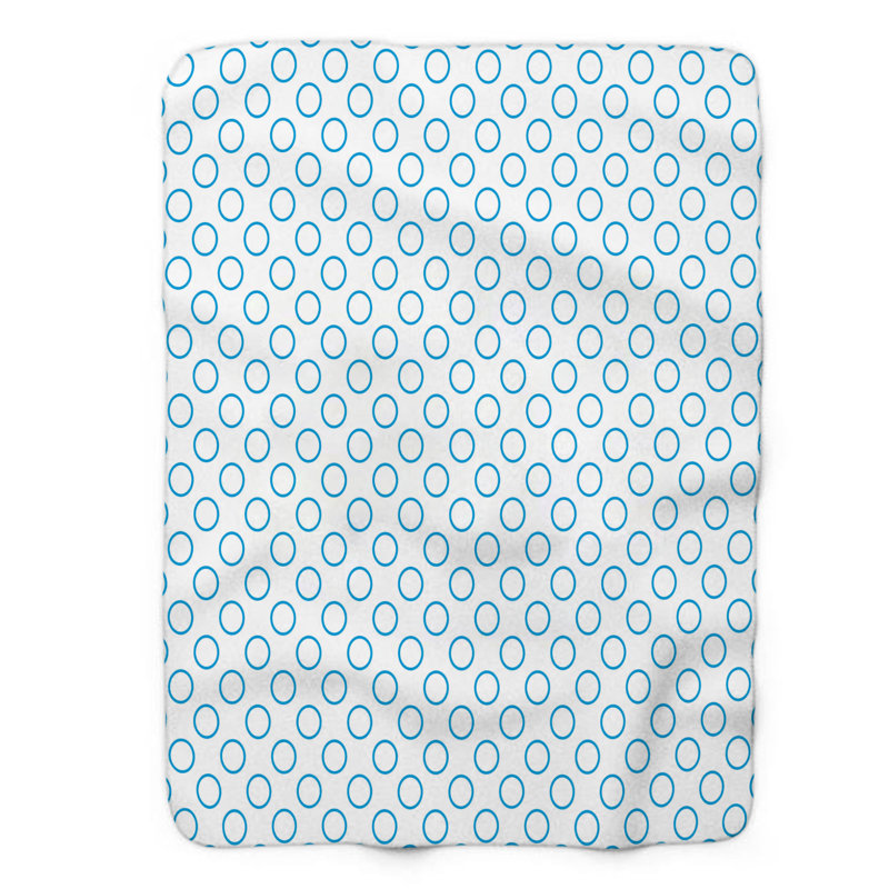 Blue Checks - couverture en sherpa de qualité supérieure 1 pièce, Lit simple