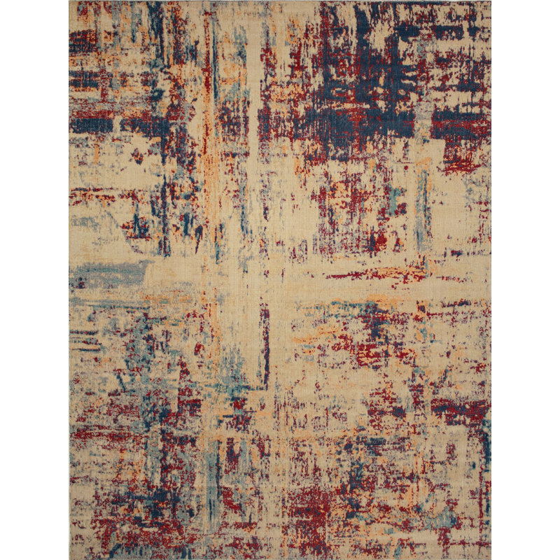 Matney Abstract Indoor Rug, Rectangle 7'10" x 10'