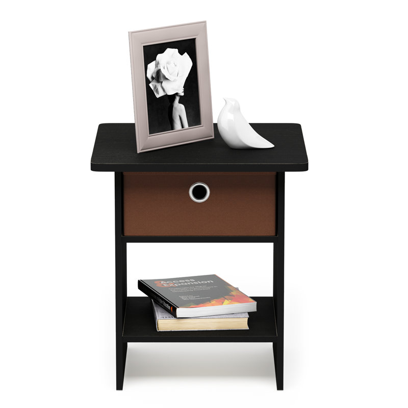 Brigette End Table with Storage, Americano/Medium Brown
