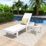 Chaise longue inclinable 77,6 po en poly