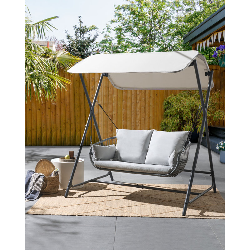 Patio Swing FIASTRA Metal , Light Grey 