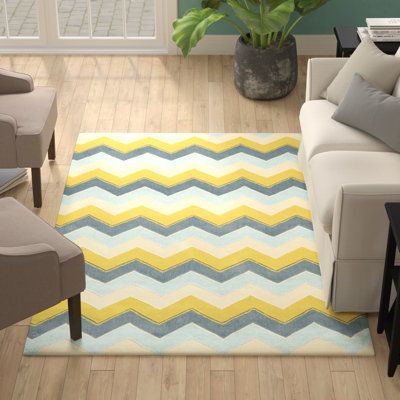 Equelle Handmade Rug Blue And Marigold