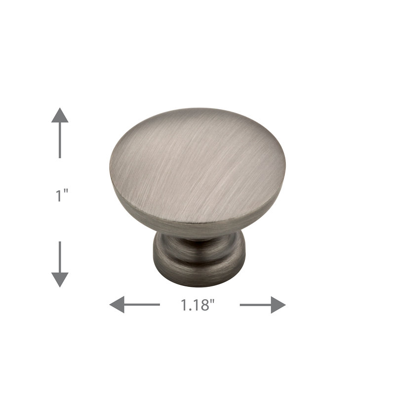 Round Knob, Heirloom Silver