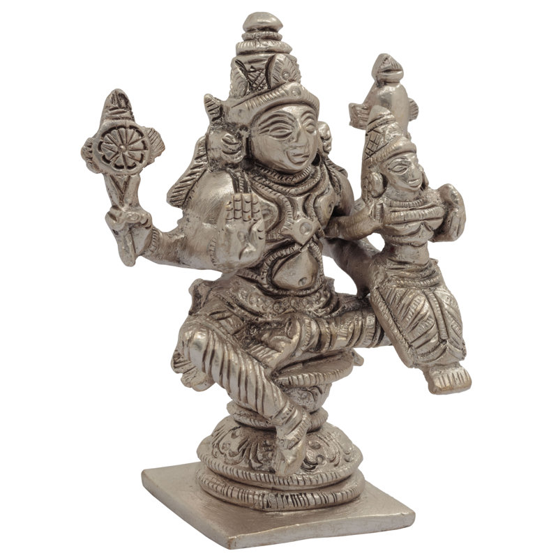 Lord Vishnu avec la déesse Lakshmi, Argent