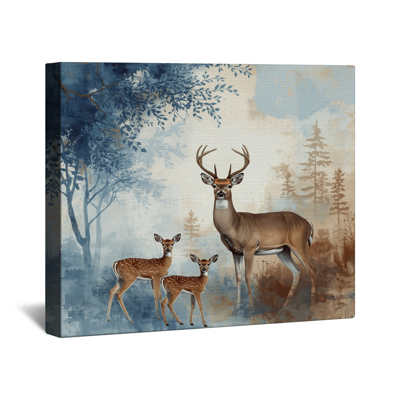 Toile de famille Forest Deer, 20 po x 30 po