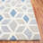 Ebony Hand Tufted Wool/Cotton Geometric Rug in Ivory/Blue-95854470