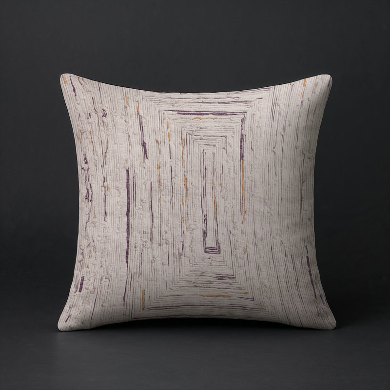 Coussin décoratif intérieur et extérieur Modern, Gris abstrait 253, Carré 16 po