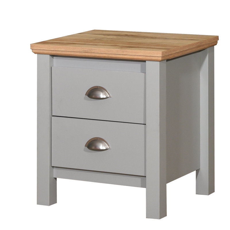 Natalie 46cm W Manufactured Wood Bedside Table
