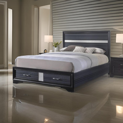 Lit plateforme avec rangement surbaissé