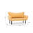 Modern 2-Seat Sofa Bed, Mustard Yellow | 100% Metal Frame, Easy Clean Cotton-Lined Polyester Knit Fabric | 59.0 x 27.6 x 29.5 inches | Multi-Position Arms, 23 DNS Foam for Comfort, Max Weight Capacity: 440 lbs-2045008043