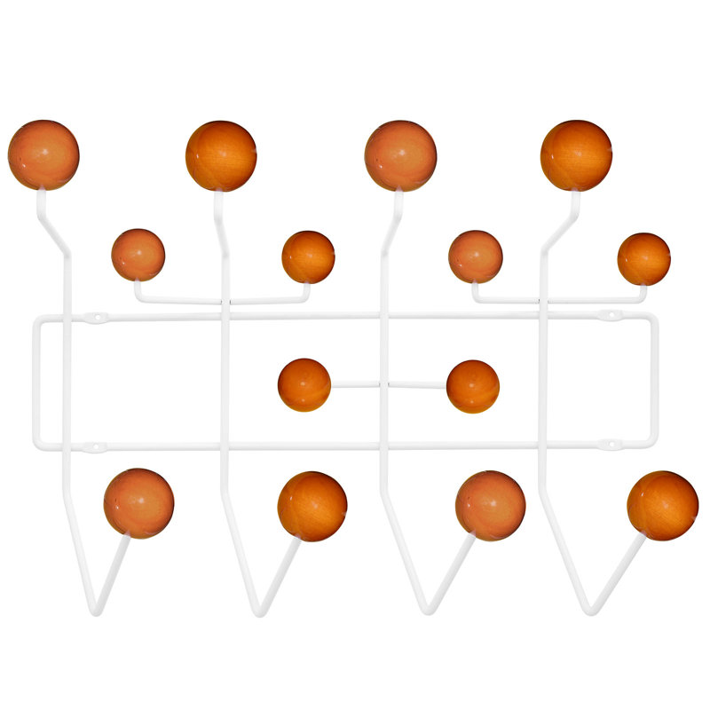 Modway Gumball Caramel Wood and Iron Wall-Mounted Coat Rack