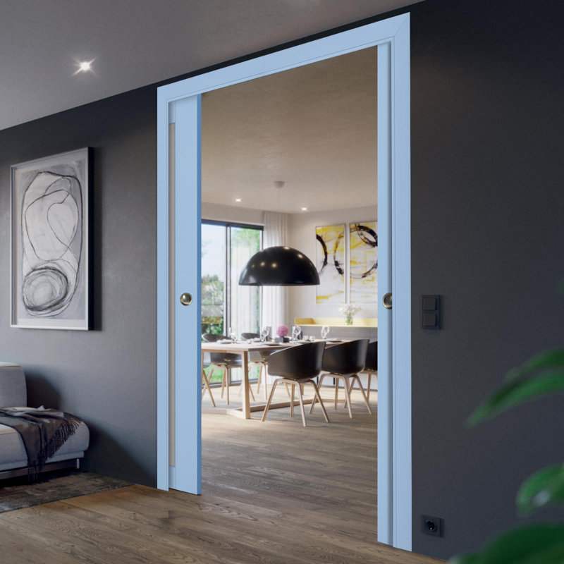 Portes de placard Veregio, 72 po x 96 po, Aigue-marine