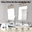 Modern Tilting Bathroom Vanity Wall Mirror | Stainless Steel Pivot Frame-304340584-312209431