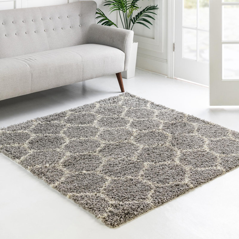 Geometric Indoor Rug, Square 7'10"