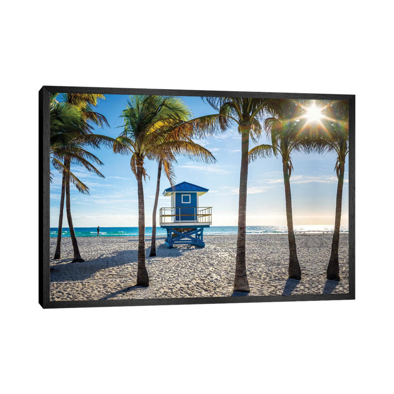 Sunshine State Of Mind Florida by Susanne Kremer - Print on Canvas, 101.6 cm H x 66.04 cm W, Black Framed