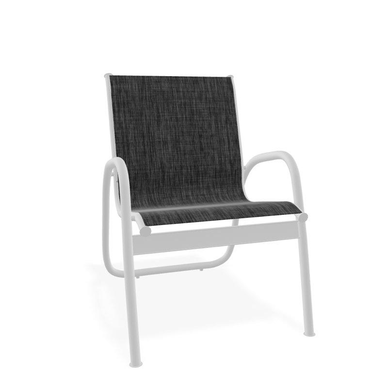 Fauteuil de patio Gardenella, Blanc texturé, Ombre Augustine