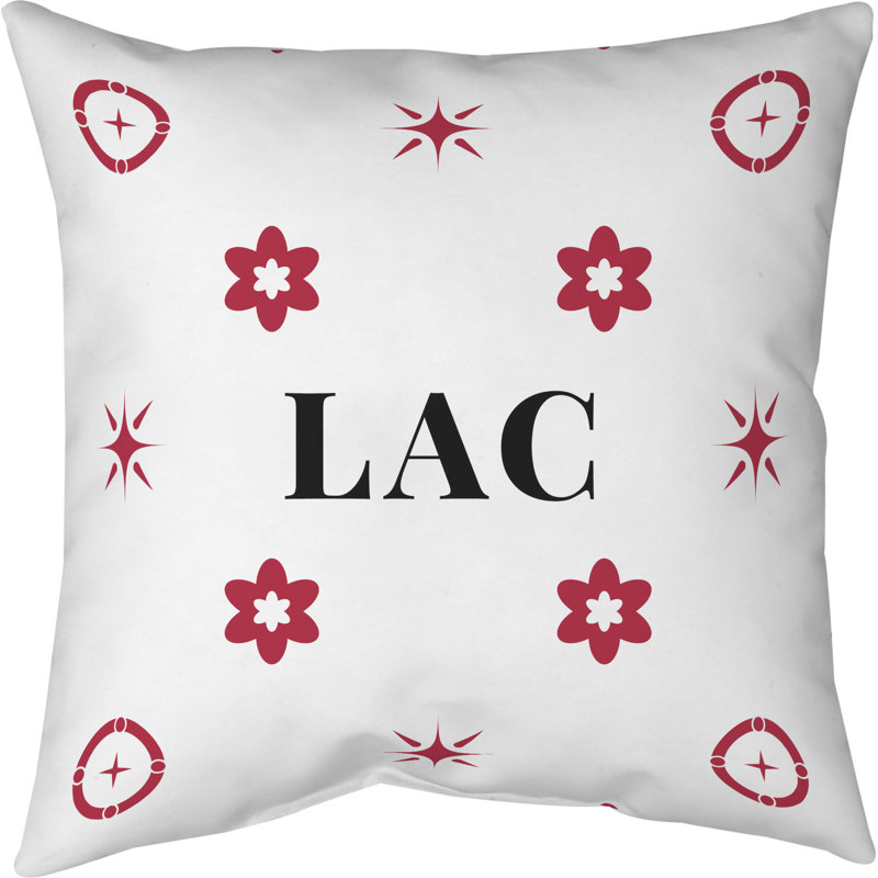 Coussin en coton Los Angeles, Los Angeles - rouge / blanc, 26 pouces x 26 pouces