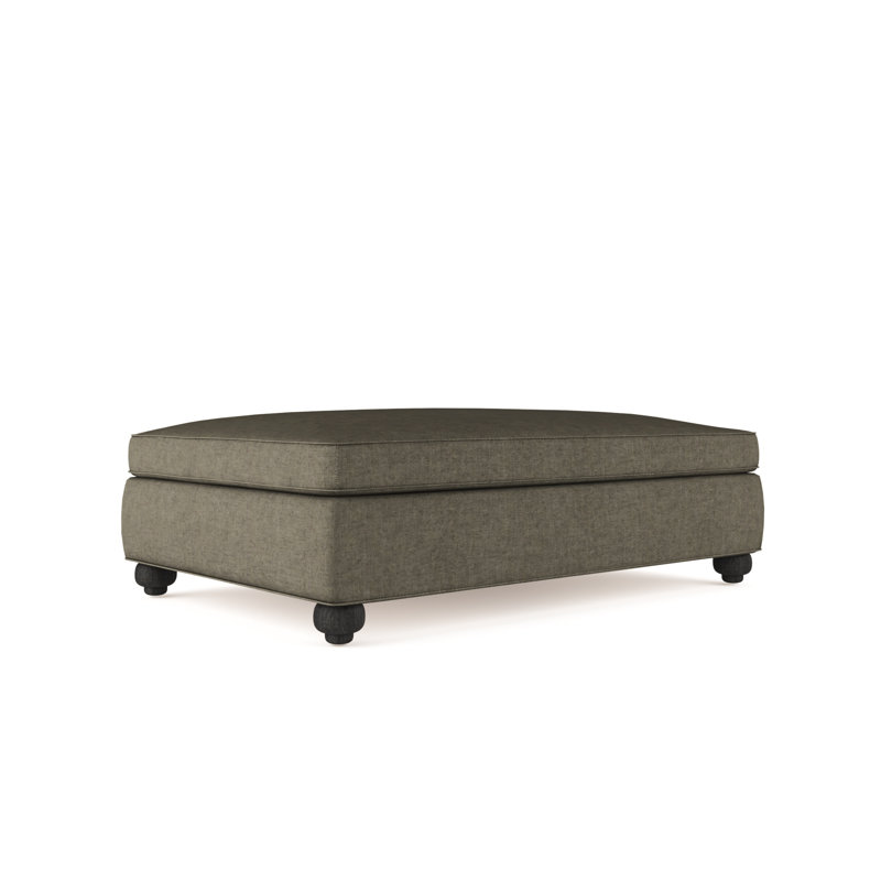 Repose-pieds de table Leroy, Velours moelleux graphite, Patiné