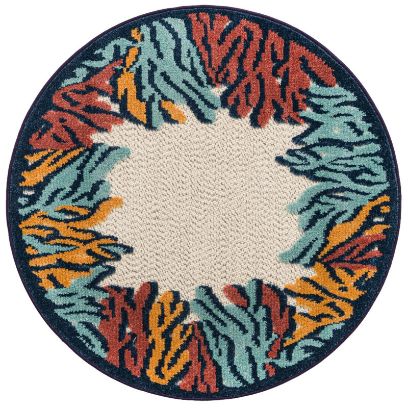 Outdoor Askersund Area Rug Mix Color, Round 3'3"