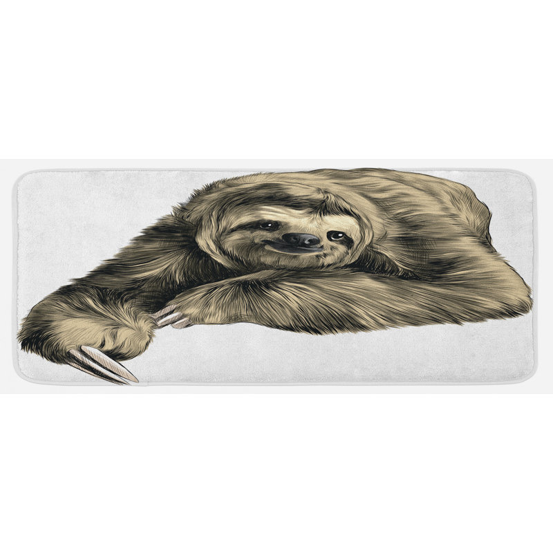 Rustic Solid Color Polyester Kitchen Mat