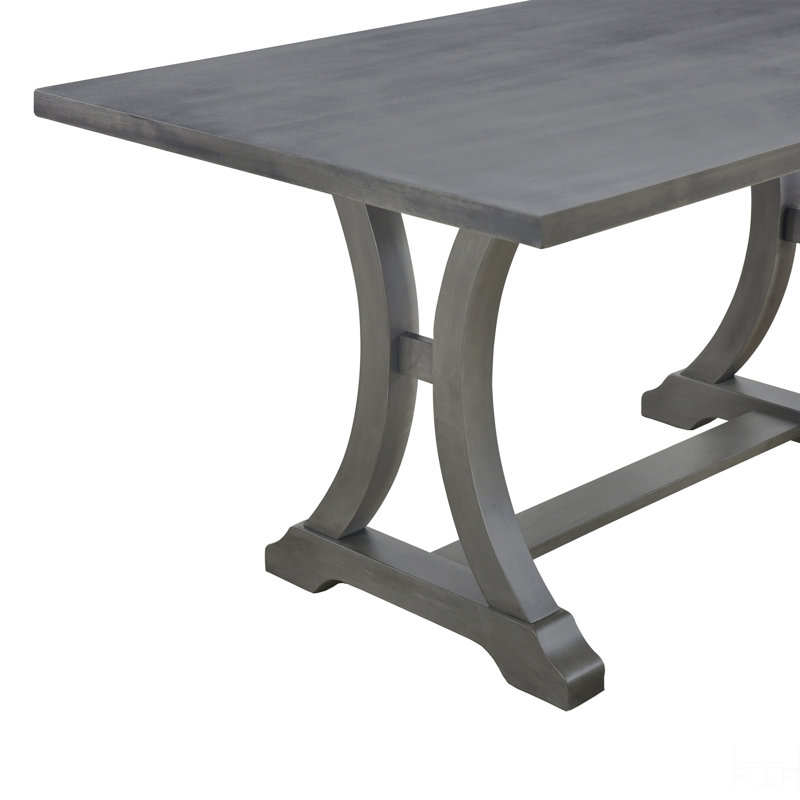 Ensemble de table de salle à manger 6 pièces, table à tréteaux rectangulaire et 4 chaises et banc rembourrés