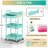 Rolling Cart with Drawer & Lockable Wheels, Plastic Shelf Storage Organizer Cart-111378620-129000603